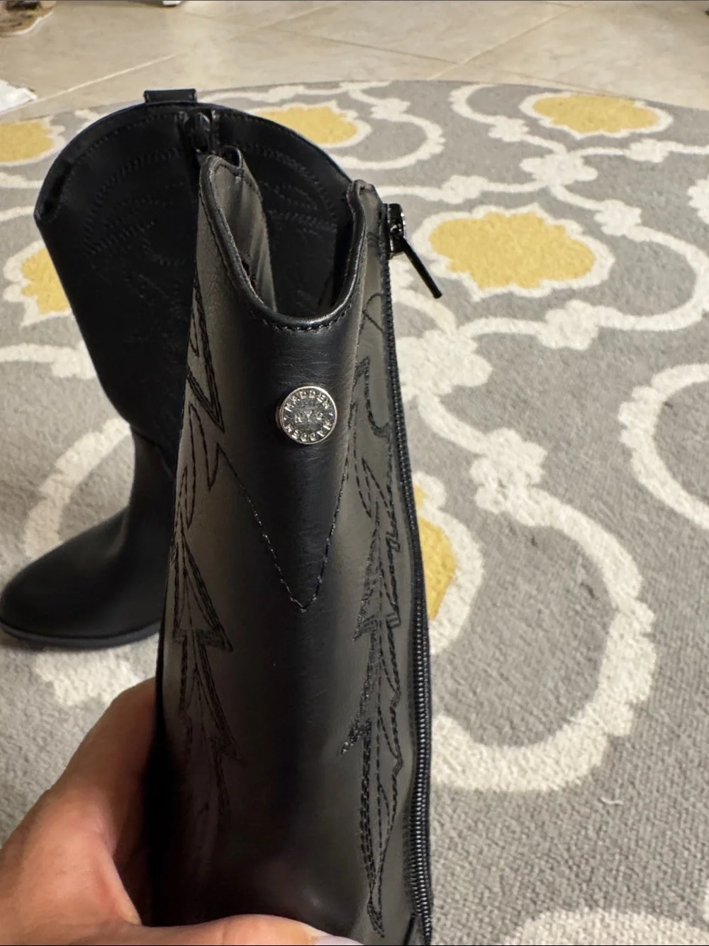 Classic Black Western Boots - girls Stylish Ranch Boots